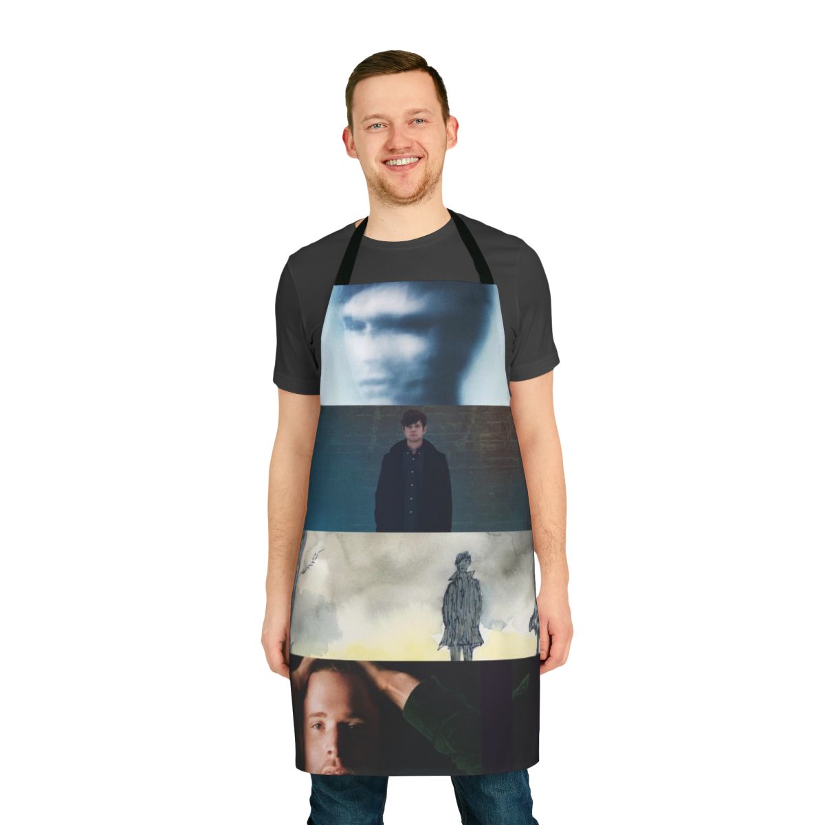 Apron featuring a stylish design inspired by the music of James Blake