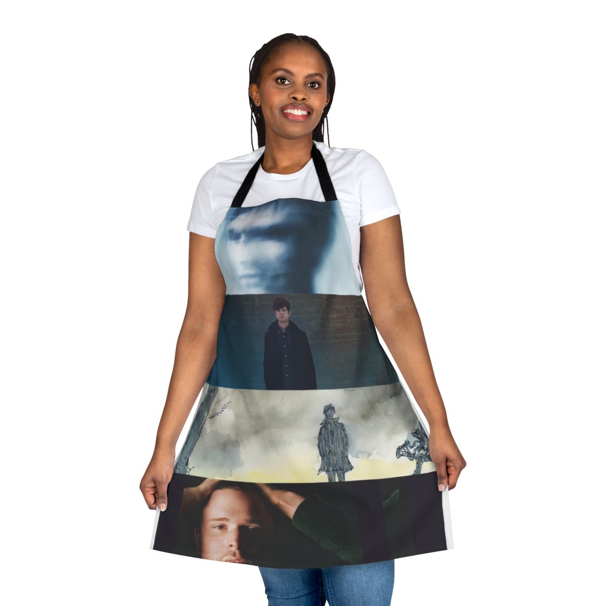 Apron featuring a stylish design inspired by the music of James Blake