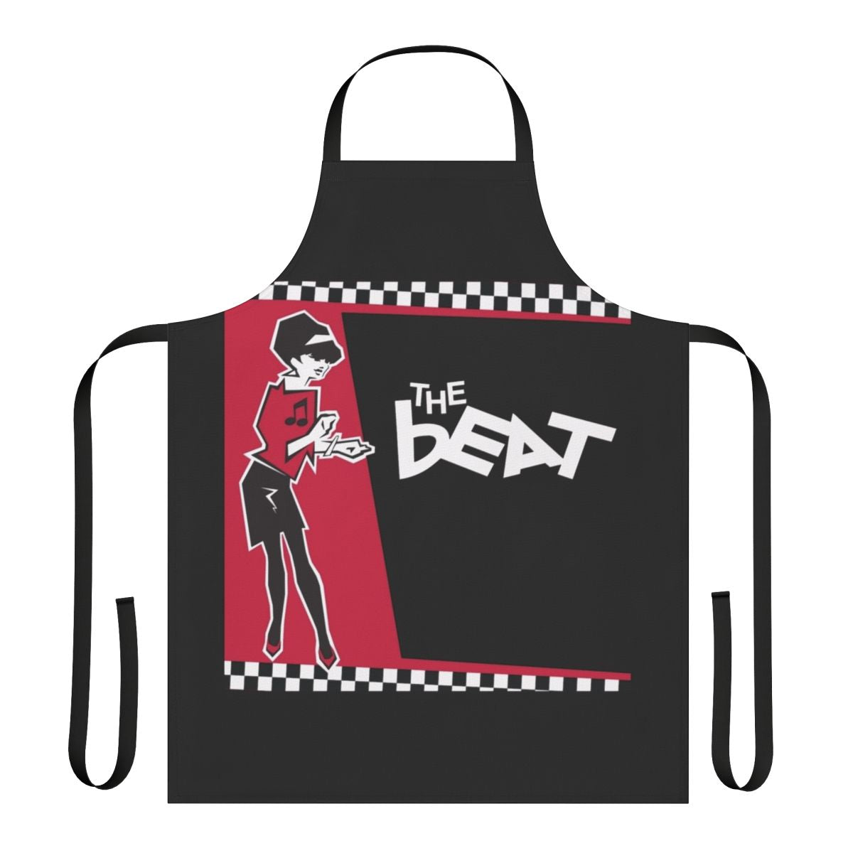 Stylish and high-quality apron with a musical beat design