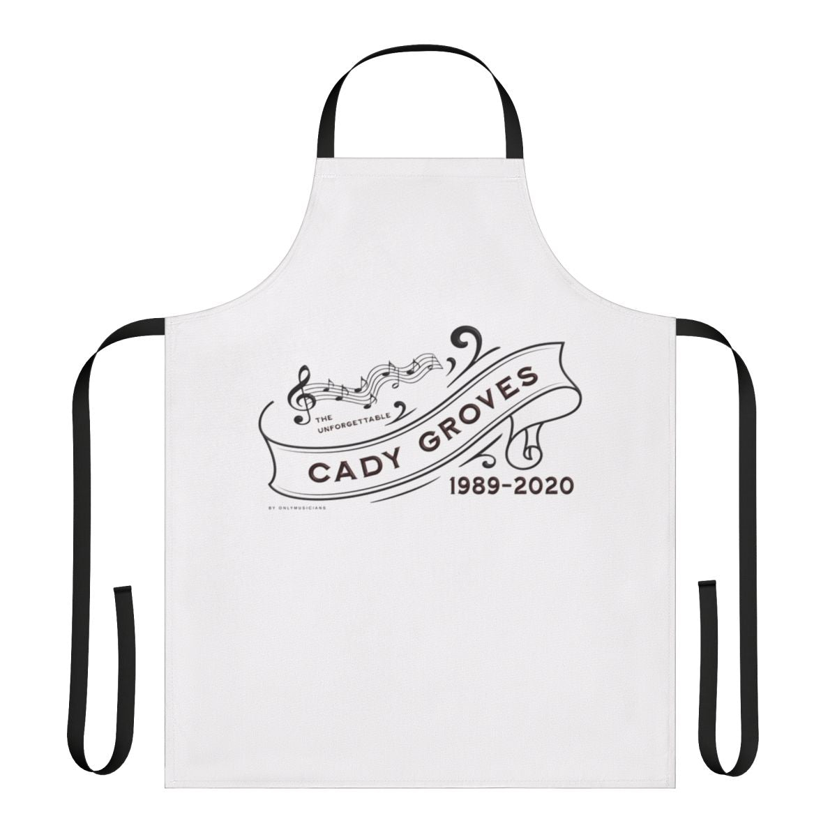 Apron featuring the name and logo of musician Cady Groves