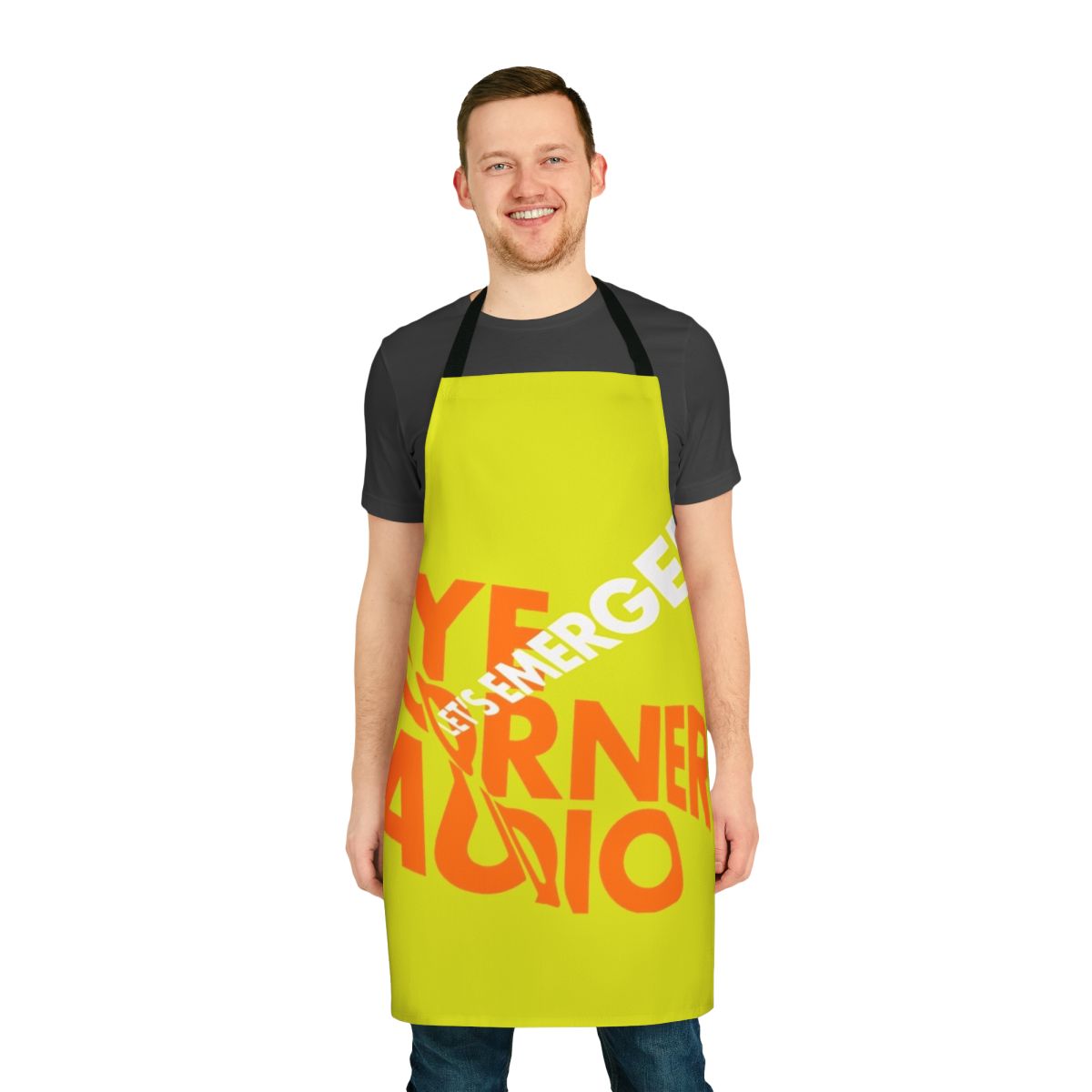 Emerge Apron with music and band-inspired design