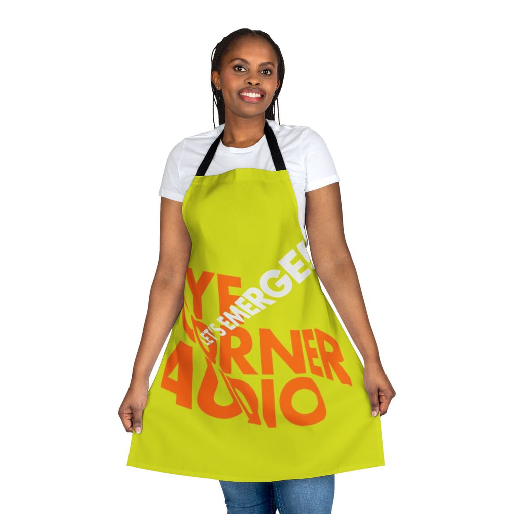 Emerge Apron with music and band-inspired design