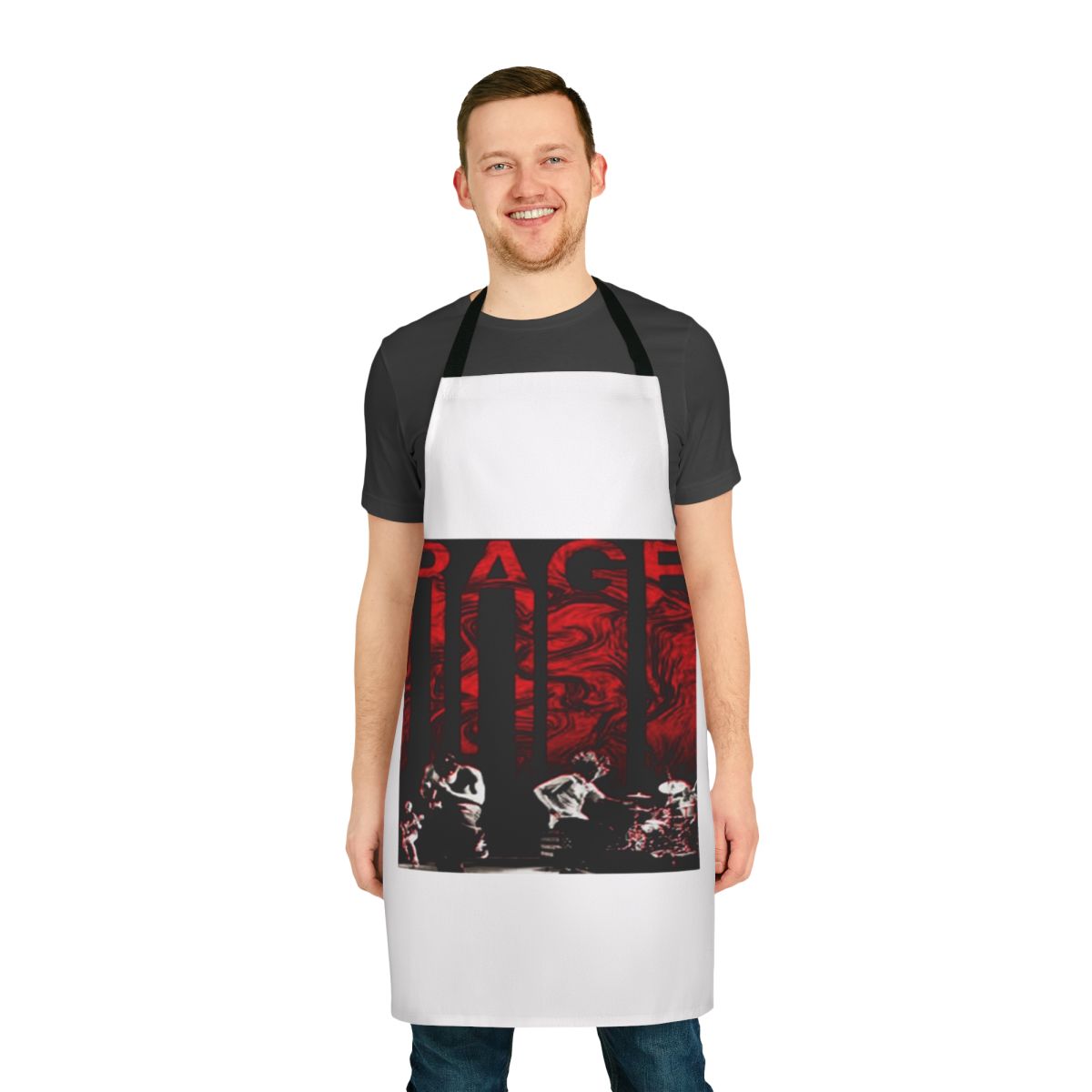 Musician apron with Rage Against the Machine-inspired design