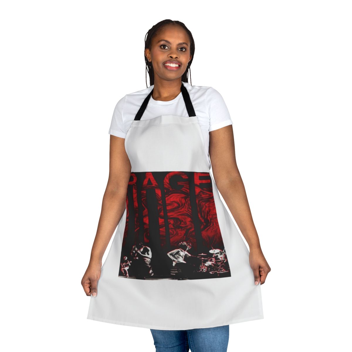 Musician apron with Rage Against the Machine-inspired design