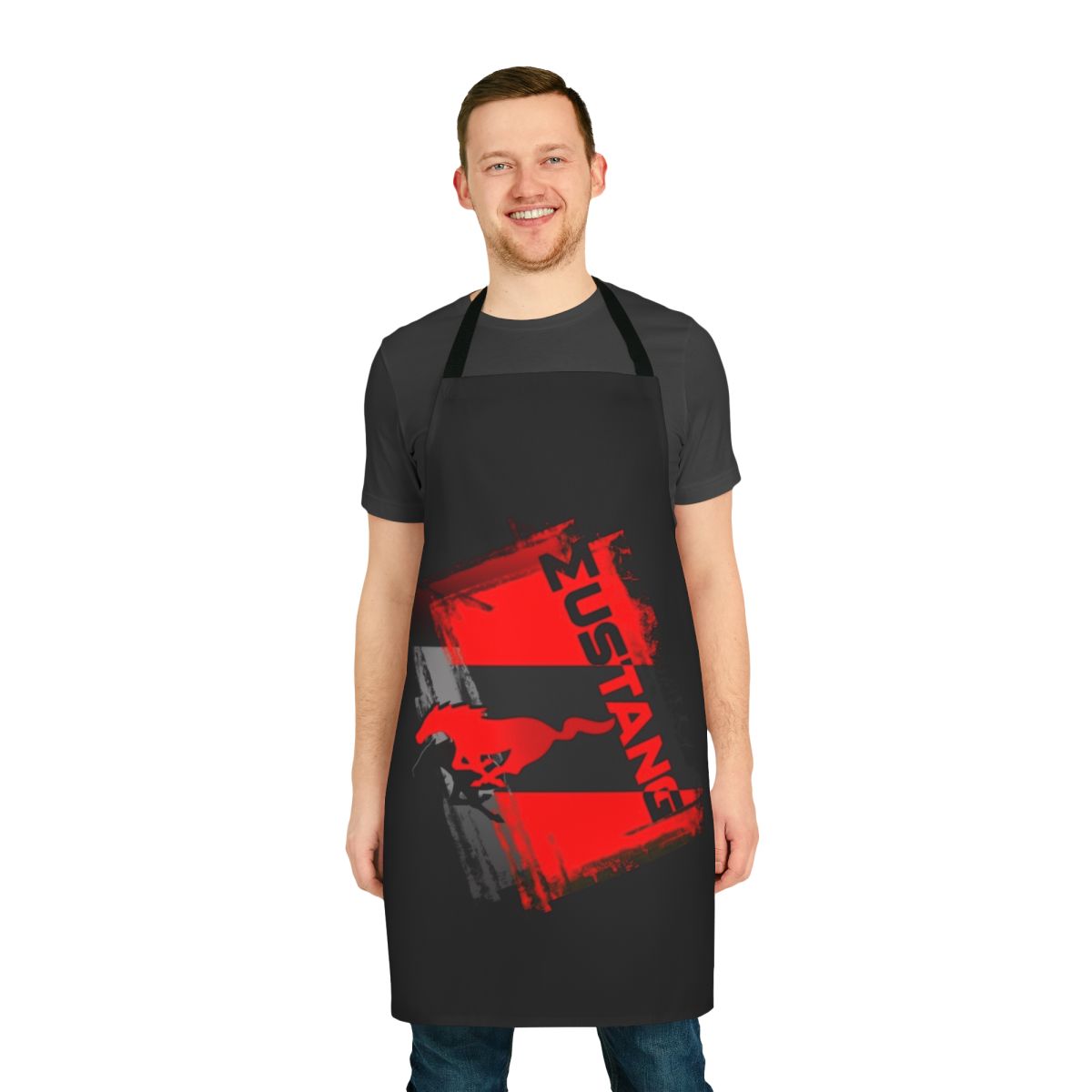 Ford Mustang-themed apron for the classic car lover
