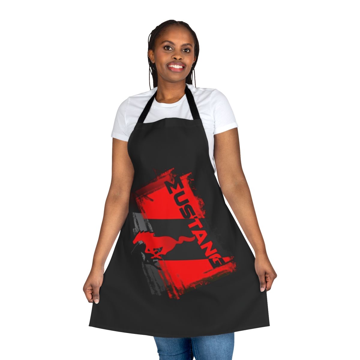 Ford Mustang-themed apron for the classic car lover