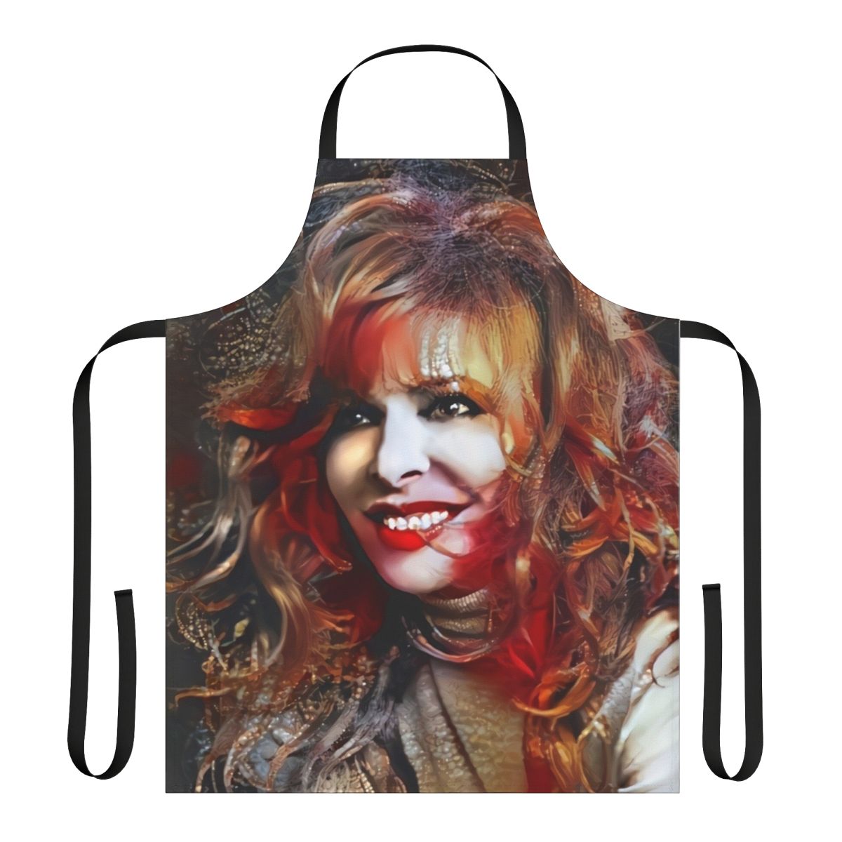Myl Ne Farmer-inspired apron with digital art design