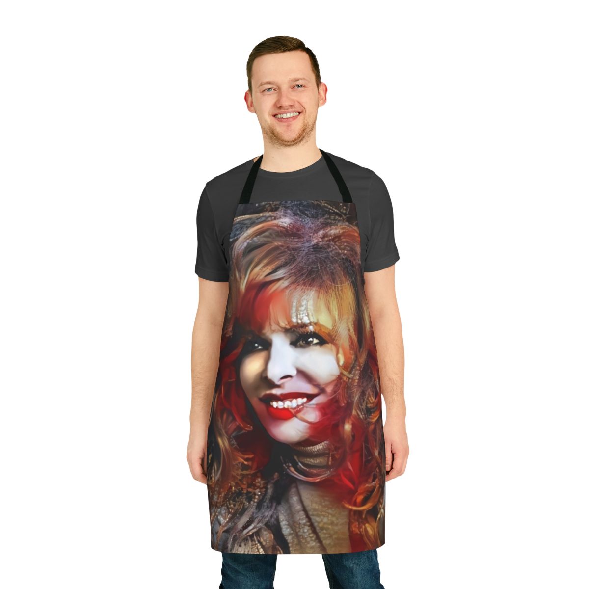 Myl Ne Farmer-inspired apron with digital art design