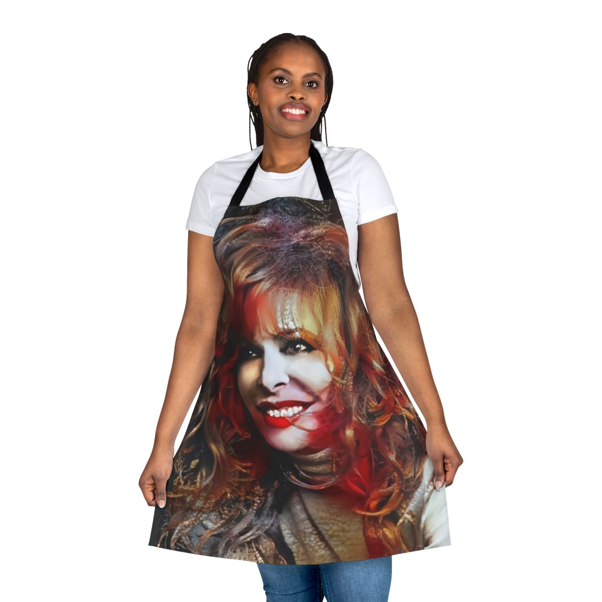 Myl Ne Farmer-inspired apron with digital art design