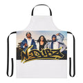 Stylish blue apron featuring the N Dubz band logo and design