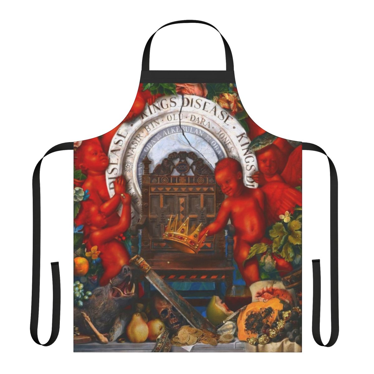 Apron featuring stylized design inspired by Nas' music
