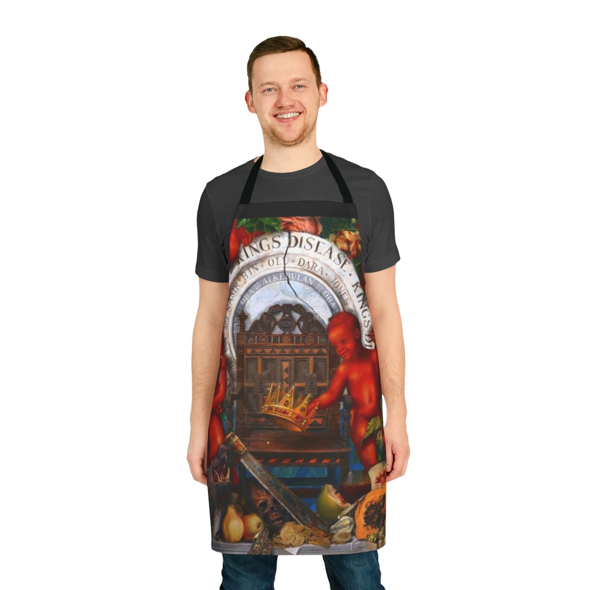 Apron featuring stylized design inspired by Nas' music