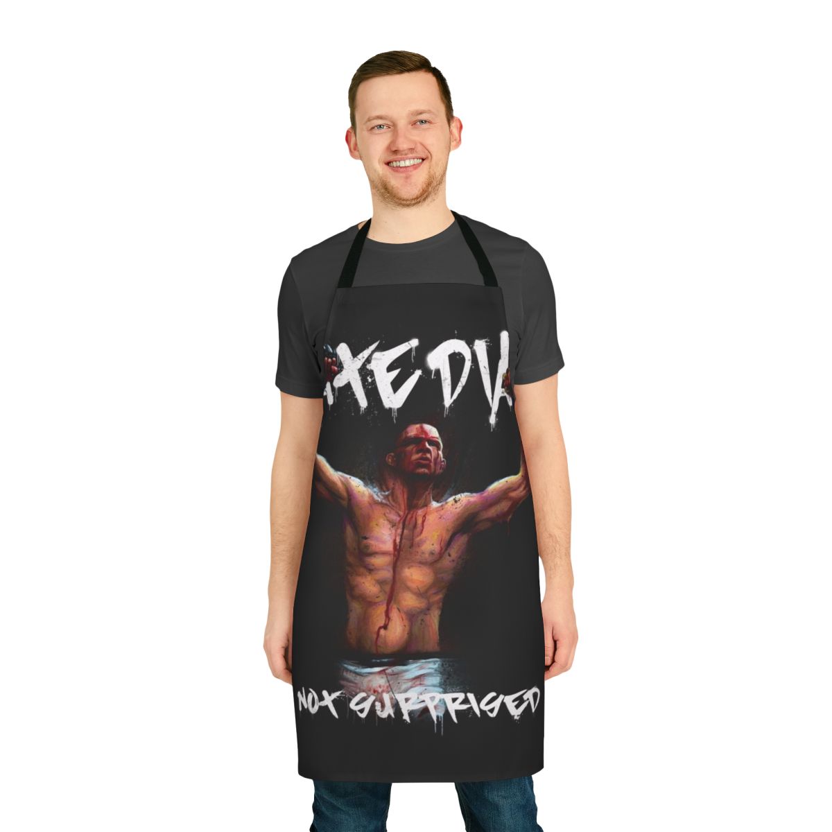 Nate Diaz-inspired apron with a bold design for MMA and combat sports enthusiasts