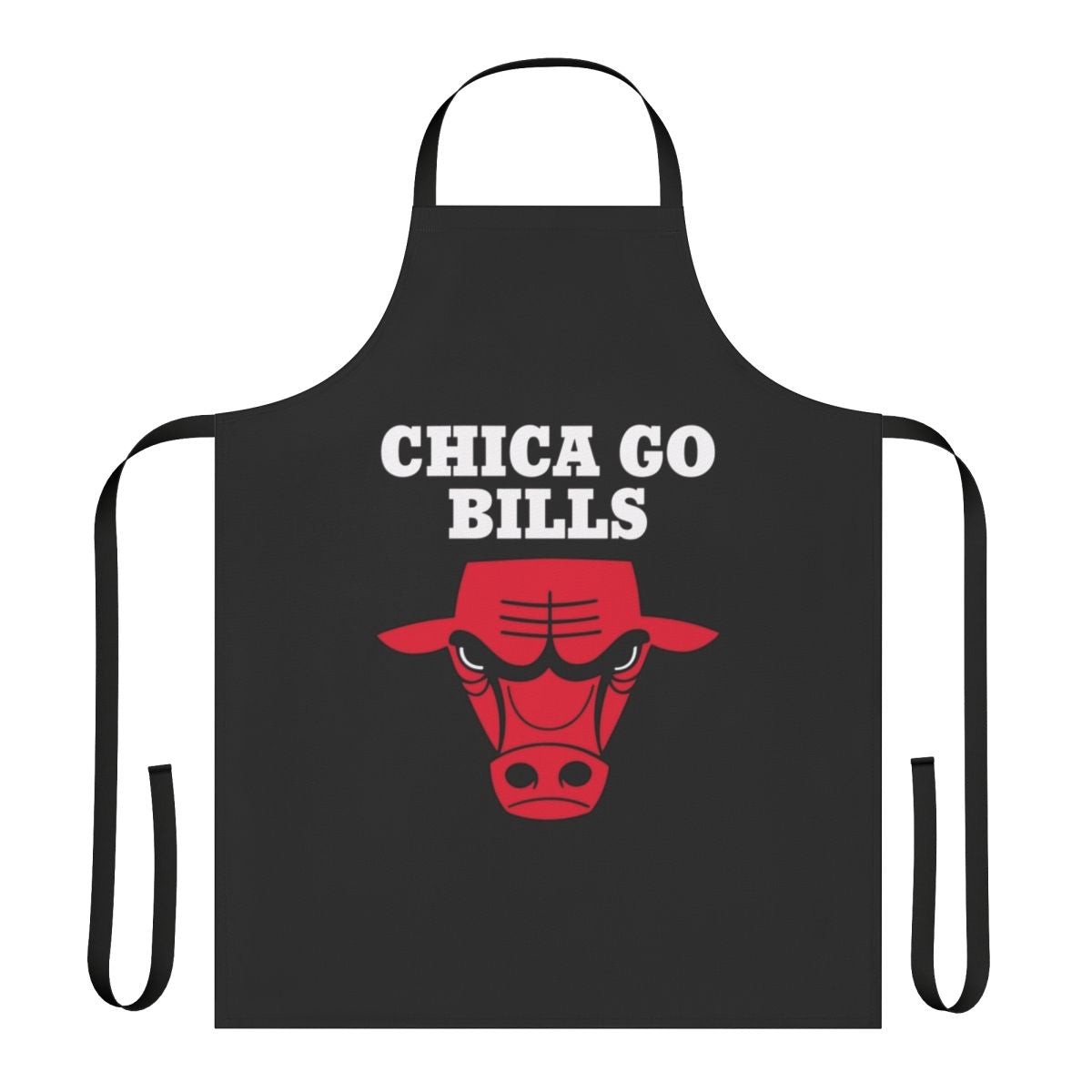 Illustrated apron featuring characters from the popular TV series "New Girl"