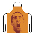 Nicolas Cage inspired apron featuring the actor's face in a pop art style