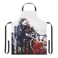 Nier Automata-themed apron with sleek black and white design