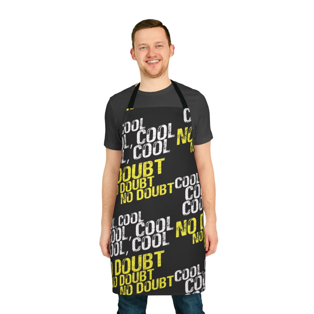 Stylish apron inspired by the popular TV show Brooklyn Nine-Nine, featuring the character Jake Peralta.
