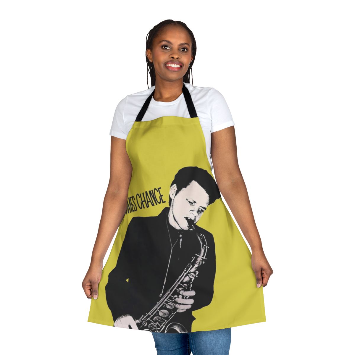 Apron featuring the iconic no wave and punk rock style of James Chance and the Contortions