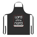 Apron with a Nord-inspired design, featuring a piano keyboard and musical instrument logo