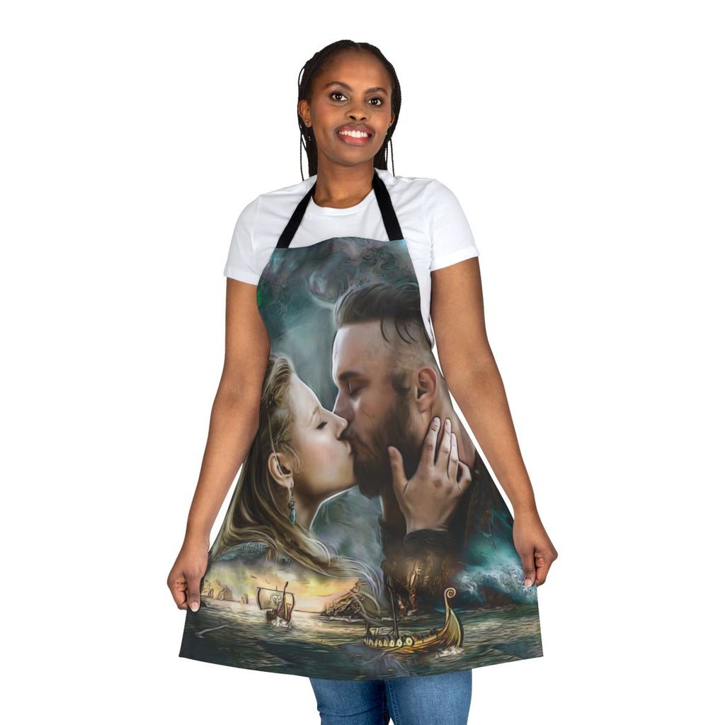 Odin-themed apron with Viking designs and Norse mythology patterns