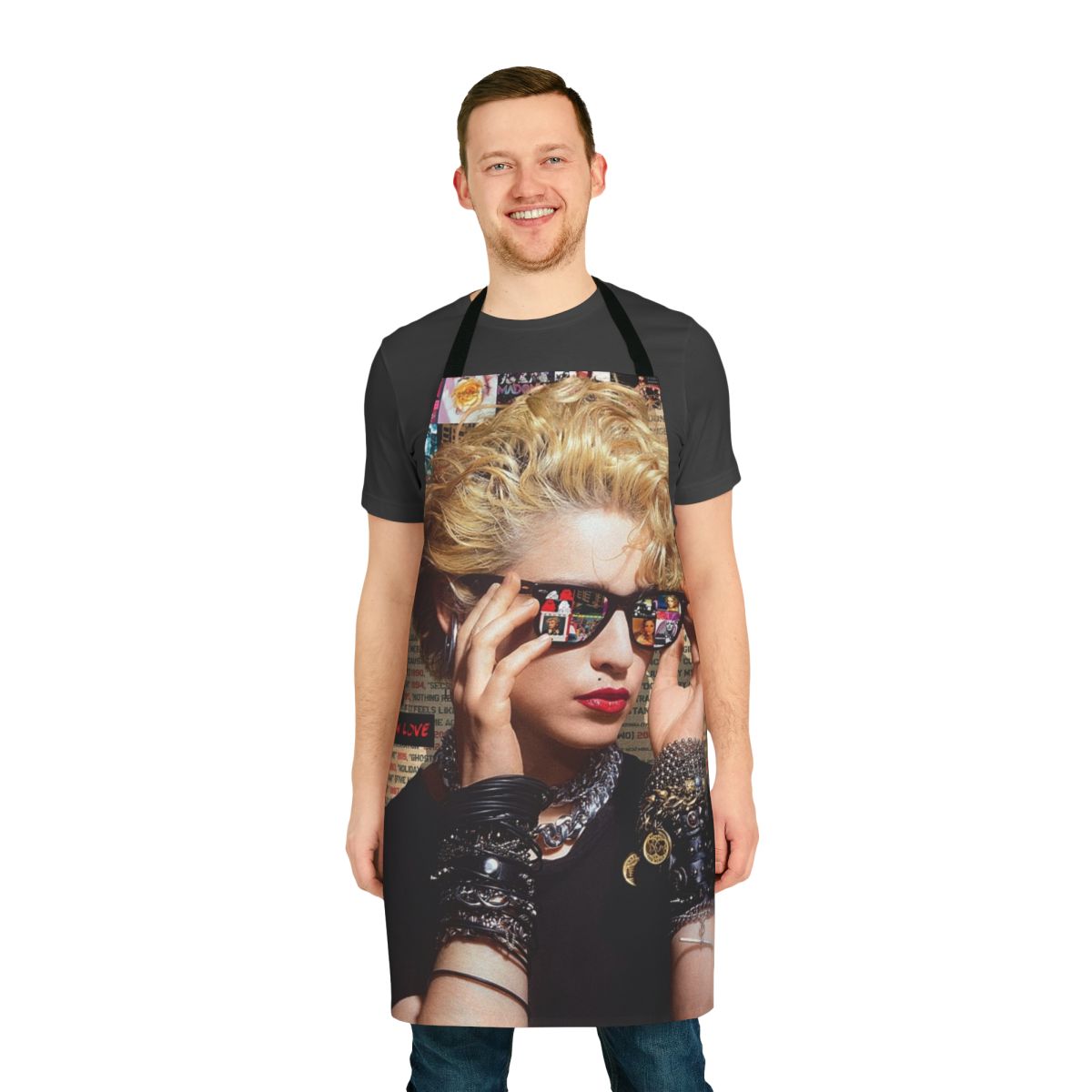 Stylish and Minimalist Number Apron Featuring a Musical Theme