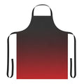 Black to red gradient ombre pattern apron