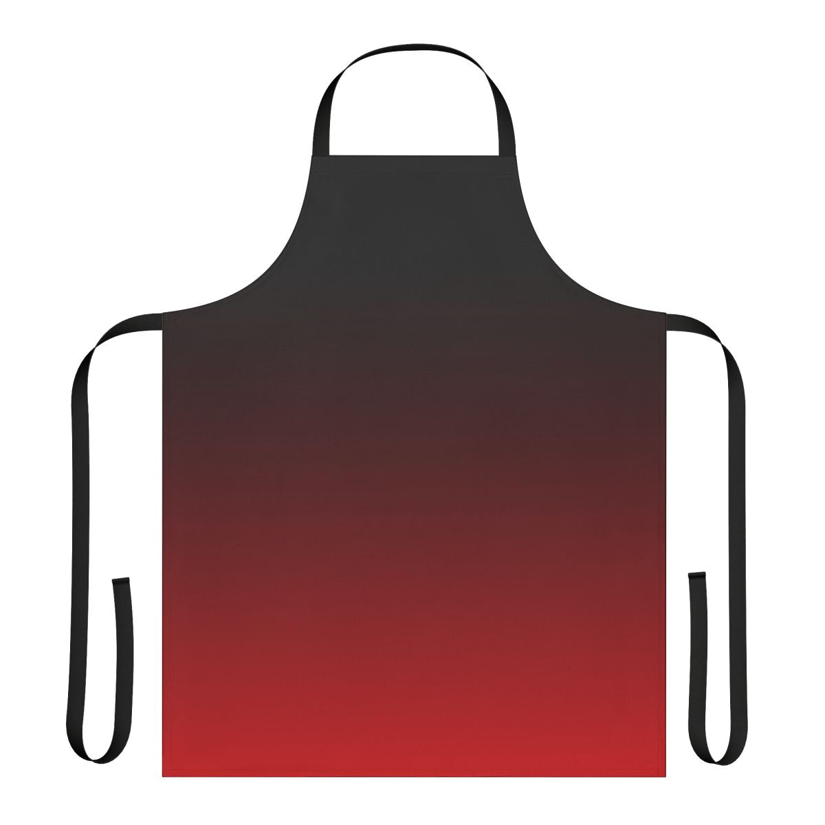 Black to red gradient ombre pattern apron