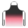 Black, pink and white ombre dip dye pattern apron