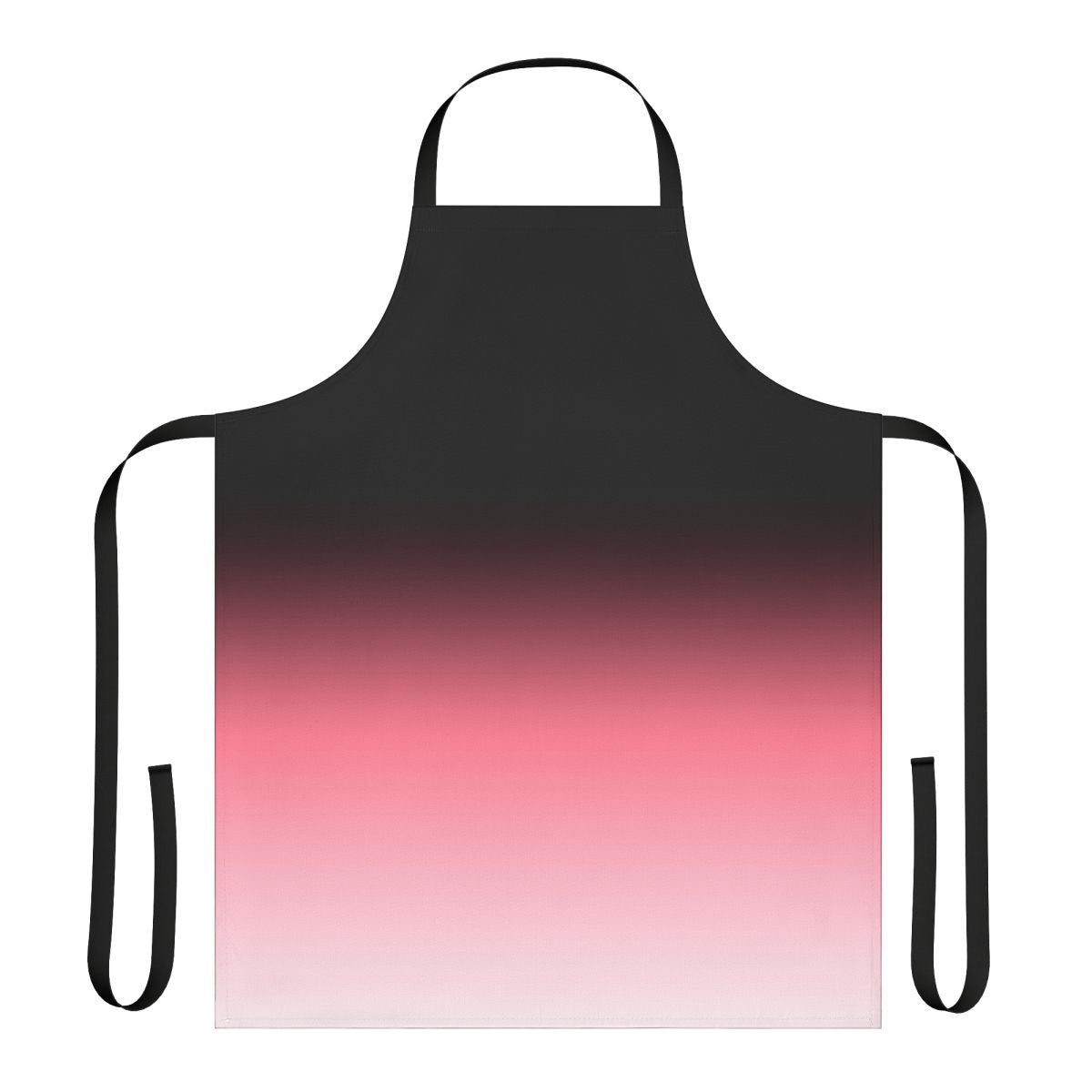 Black, pink and white ombre dip dye pattern apron