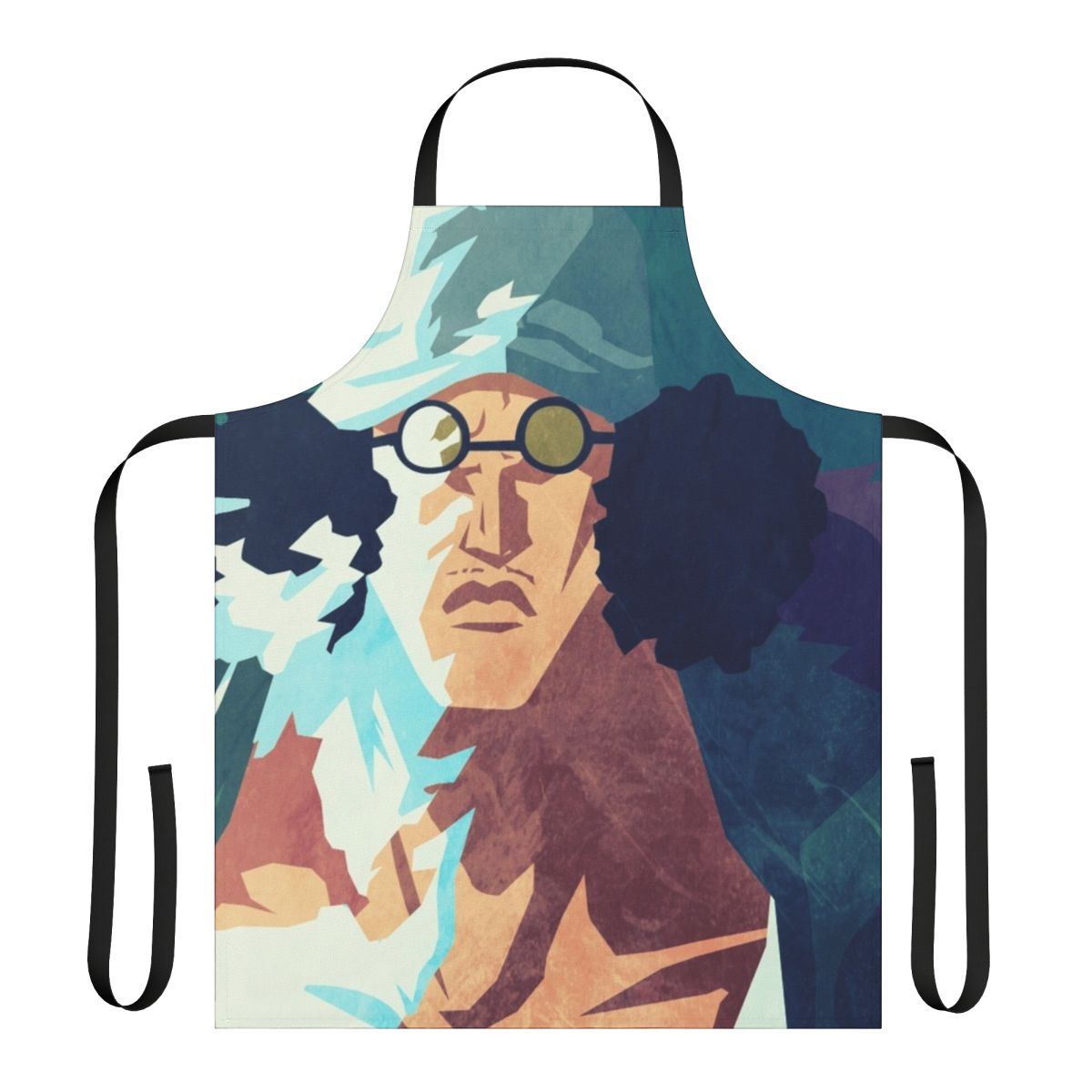 One Piece-themed apron featuring the character Aokiji, the Ice Admiral