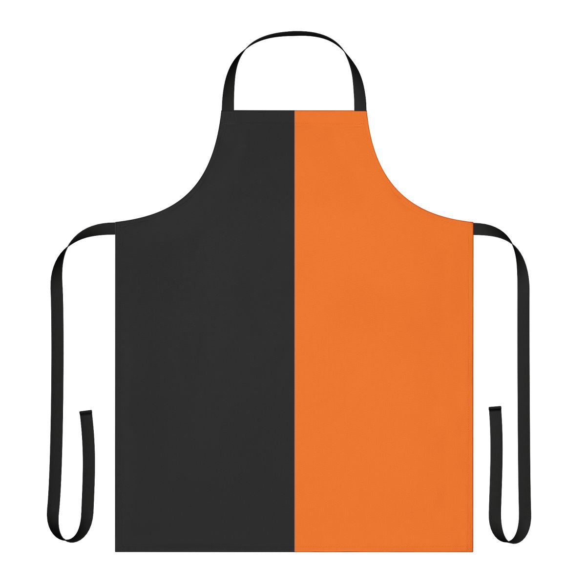 A sleek and minimalist orange and black apron featuring the iconic Deathstroke design.