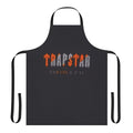 Orange and black striped apron with Trapstar-inspired design