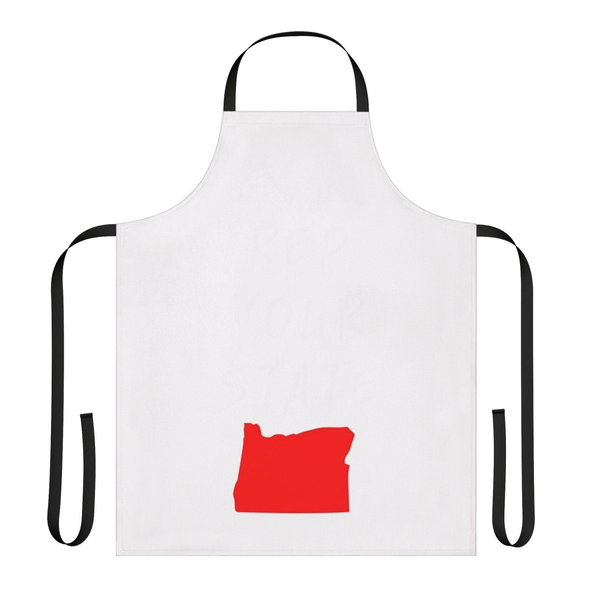 Oregon state pride apron with map design for kitchen and cooking