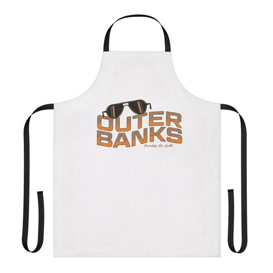Outer Banks-themed apron with pockets and adjustable straps for beach and surfing activities