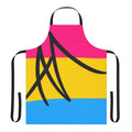 Vibrant pan pride apron featuring the iconic pan flag colors
