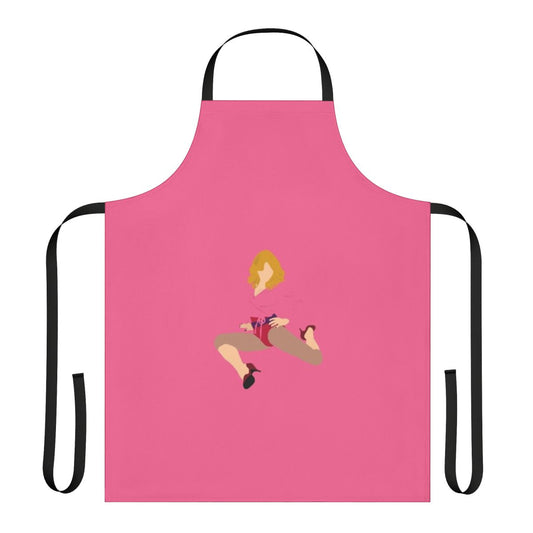 Pantone pink apron with Madonna's iconic "Hung Up" design
