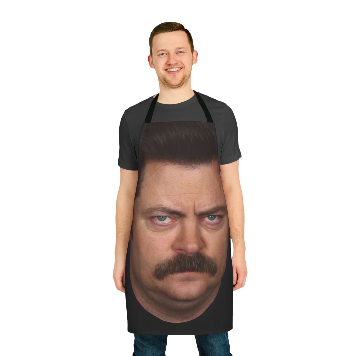 Apron featuring Ron Swanson, a character from the TV series Parks and Recreation