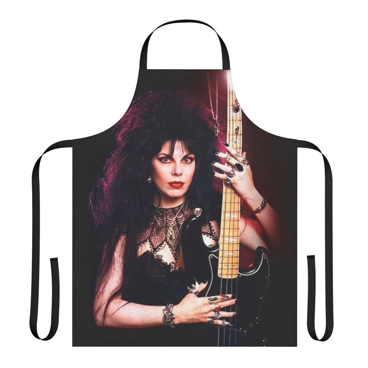 Patricia Morrison inspired apron for women, featuring a modern and trendy design.