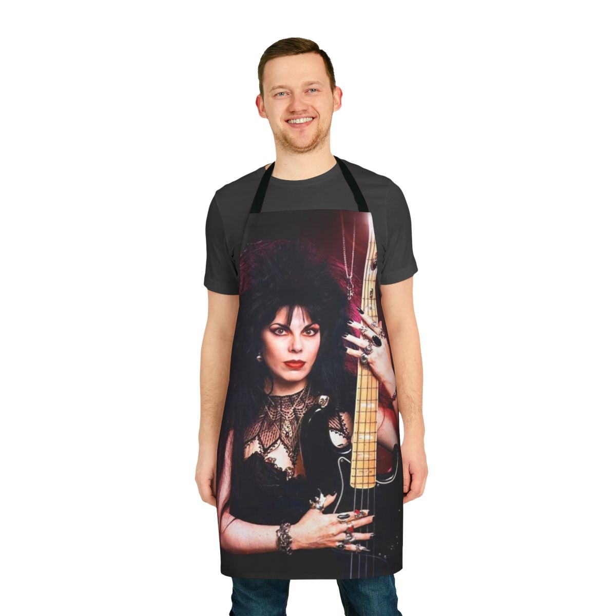 Patricia Morrison inspired apron for women, featuring a modern and trendy design.