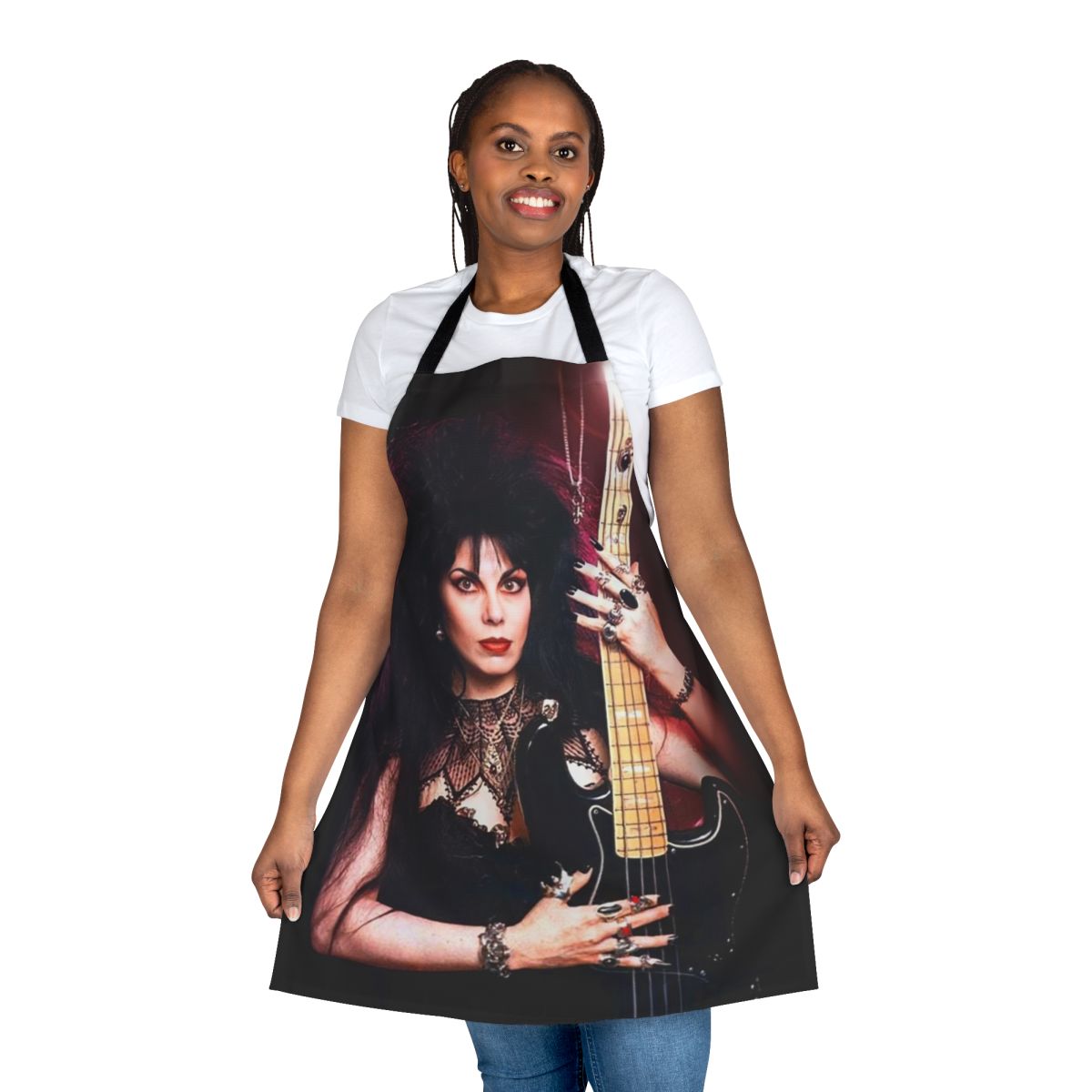 Patricia Morrison inspired apron for women, featuring a modern and trendy design.
