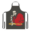 Illustration of Pee Wee Ellis, the famous funk saxophonist, on a minimalist apron design