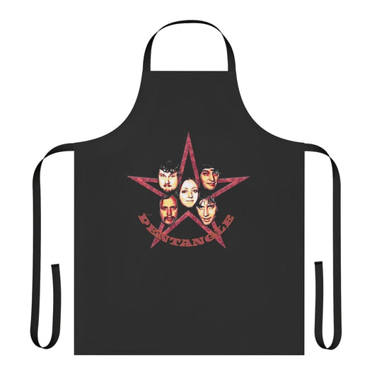 Pentangle-inspired apron with folk and psychedelic design