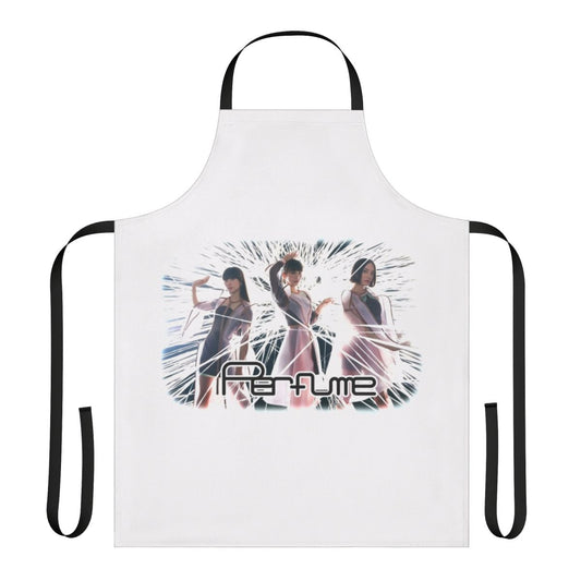 Perfume-inspired apron featuring a vibrant future pop design