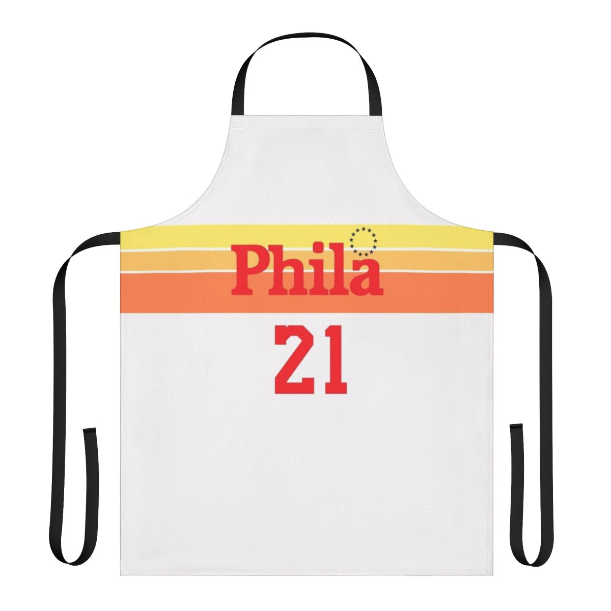 Philadelphia-themed kitchen apron with a modern design