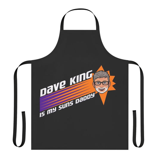 Phoenix Suns basketball-themed apron with "Dave King Is My Suns Daddy" text