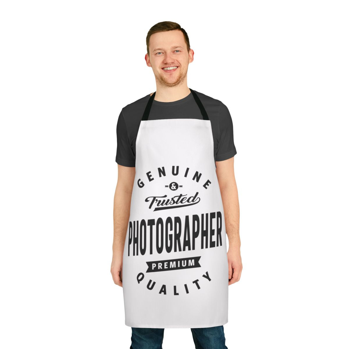 Photographer work apron featuring a creative job title design