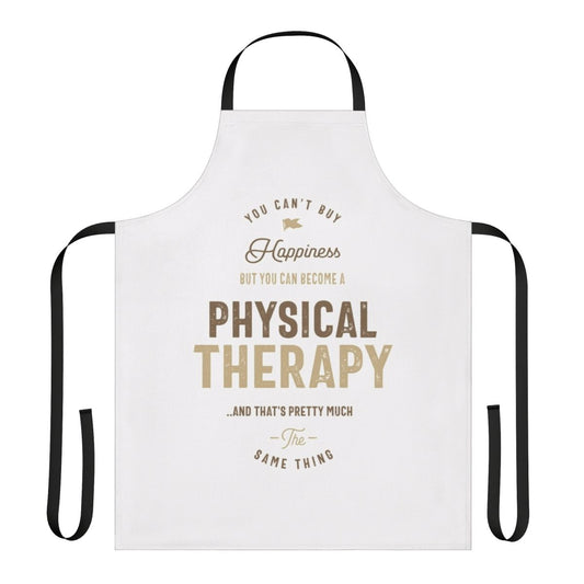 Photograph of a high-quality physical therapy apron with a modern, minimalist design.