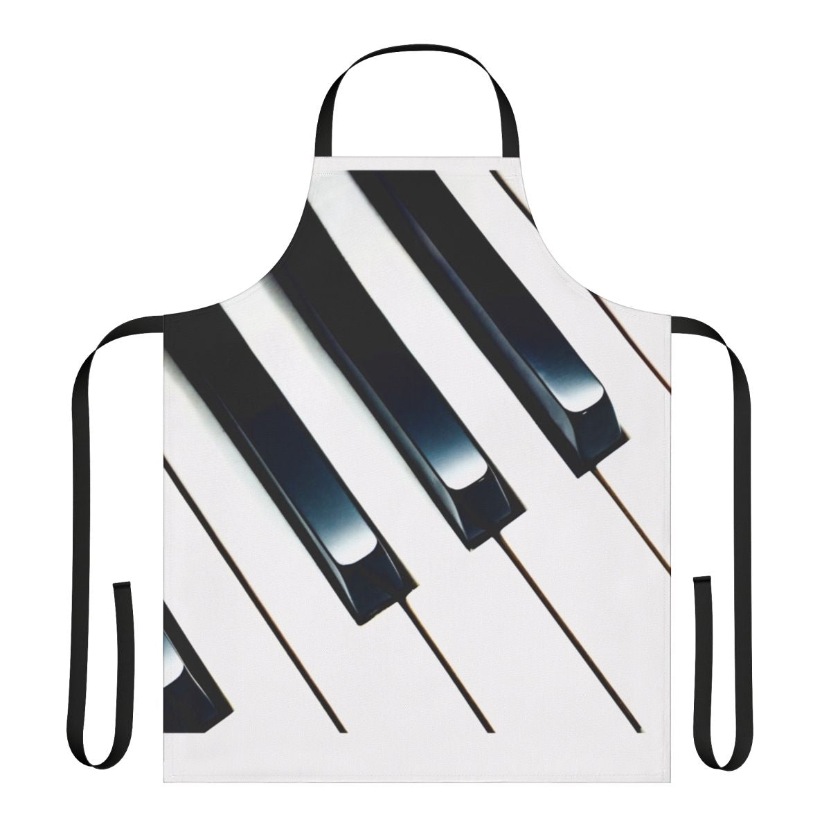 Apron with a modern piano keys pattern design