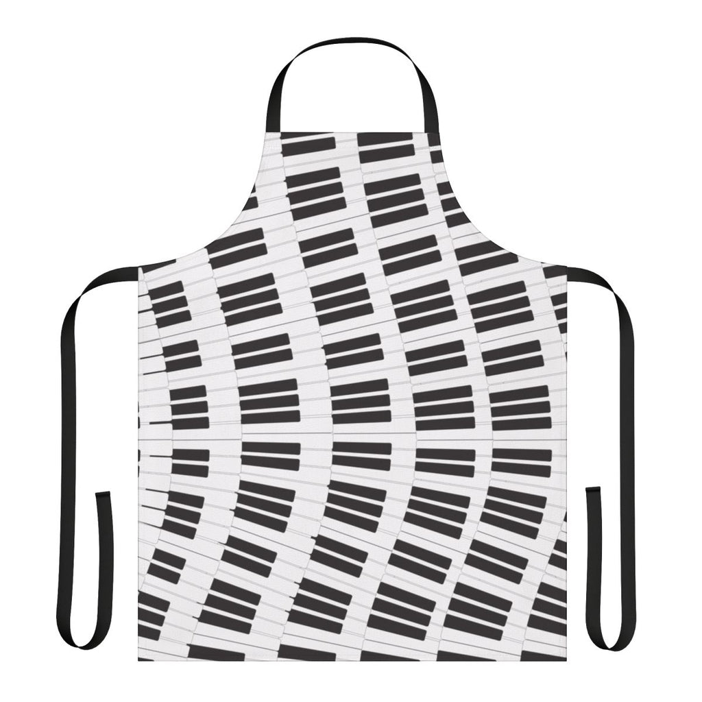 Piano keys pattern apron for music enthusiasts