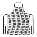 Piano keys pattern apron for music enthusiasts